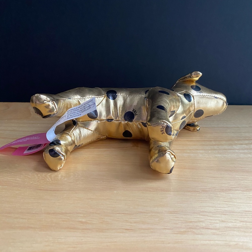 Victoria’s Secret PINK Dog Gold w/ Black Polkadots - Picture 5 of 5